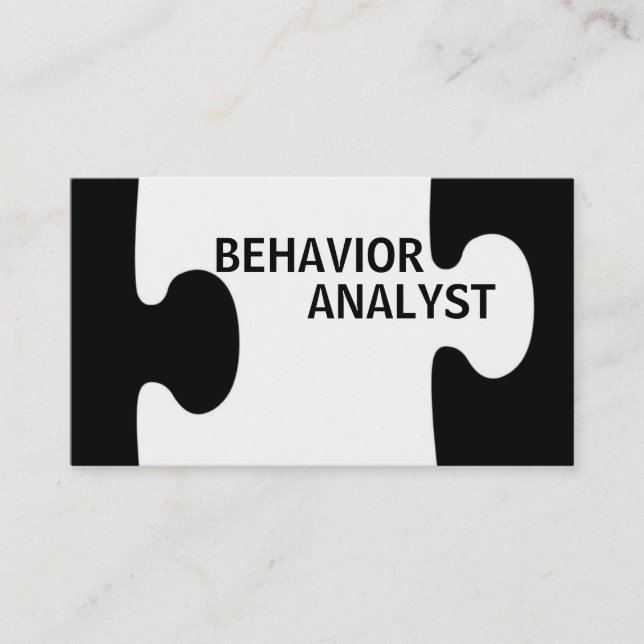 Behavior Analyst Puzzle Piece Business Card (Front)