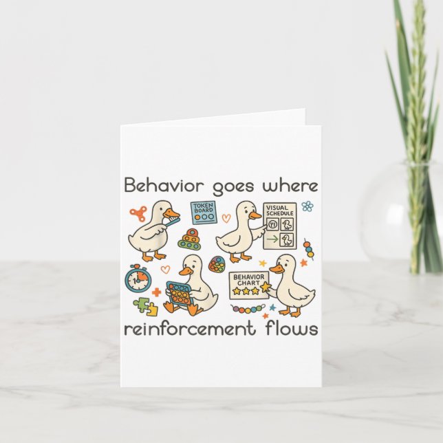Behavior Analyst Silly Goose Rbt Aba Therapy Sped  Card (Front)