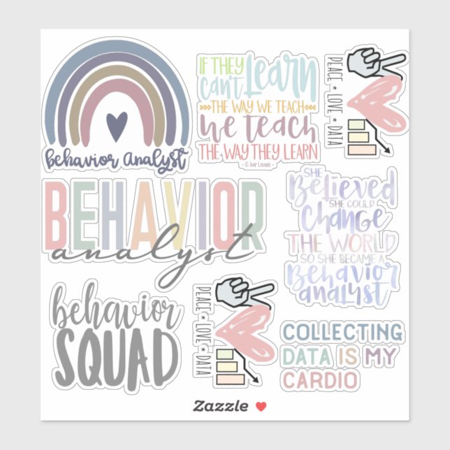 Behavior Analyst Stickers, ABA stickers, ABA  Sticker (Sheet)