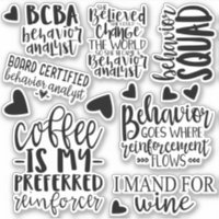 ABA stickers, Behavior Tech, BCBA, ABA gift, Sticker