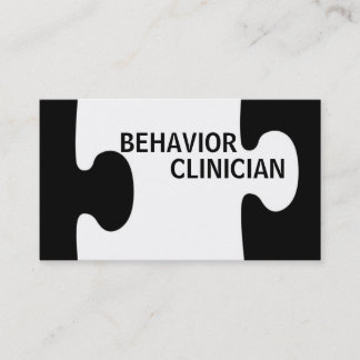 Behavior Clinician Puzzle Piece Business Card