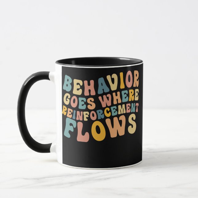 Behavior Goes Where Reinforcement Flows Retro Mug (Left)