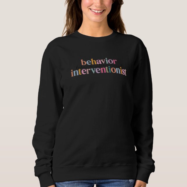Behavior Interventionist Leopard Appreciation Wome Sweatshirt (Front)
