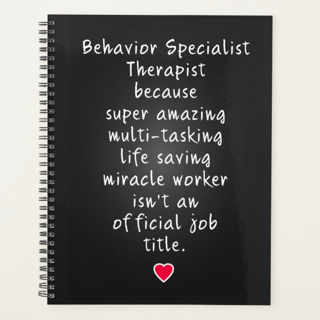 Behavior Specialist Therapist Planner (Front)