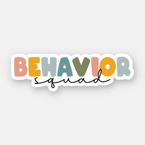 Behavior Squad ABA Therapist Behavior Analysis Sticker