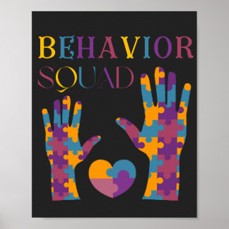 Behavior Squad Applied Behavior Analysis Crew  Poster