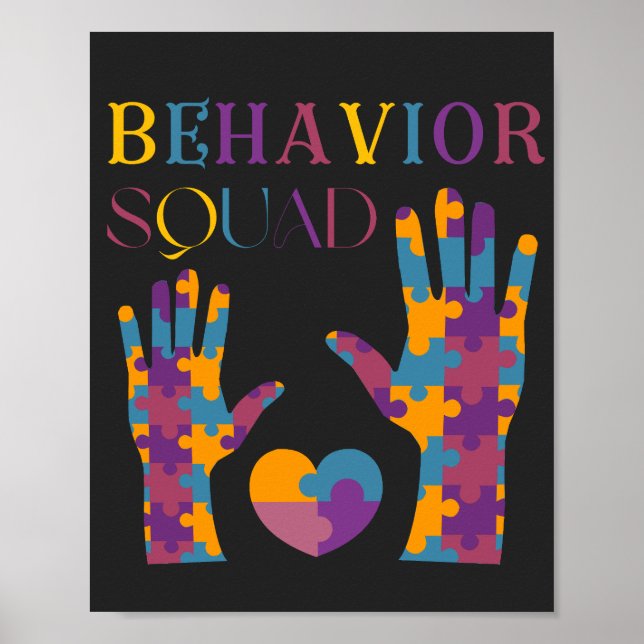 Behavior Squad Applied Behavior Analysis Crew  Poster (Front)