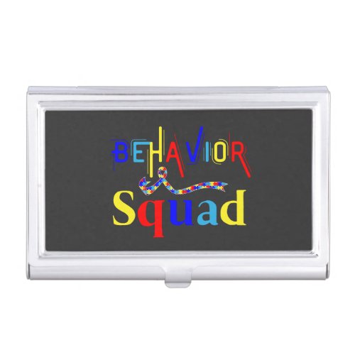 Behavior Squad April Autism Awarenes Behavior Tech Business Card Case