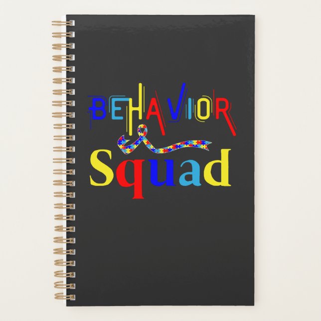 Behavior Squad April Autism Awarenes Behavior Tech Planner (Front)