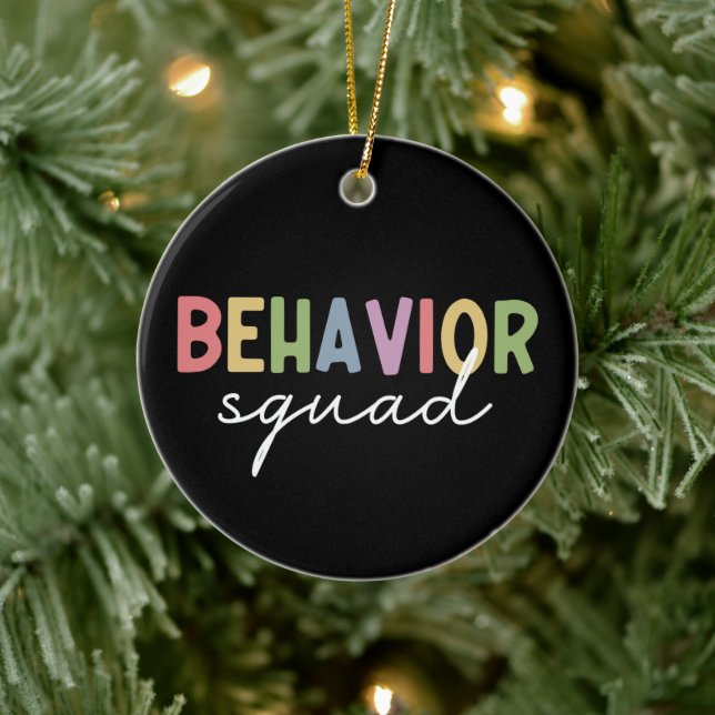 Behavior Squad | Behavior Therapist ABA Therapist Ceramic Ornament (Tree)