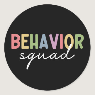 Behavior Squad | Behavior Therapist ABA Therapist Classic Round Sticker