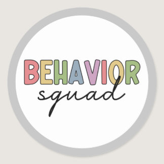 Behavior Squad | Behavior Therapist ABA Therapist Classic Round Sticker
