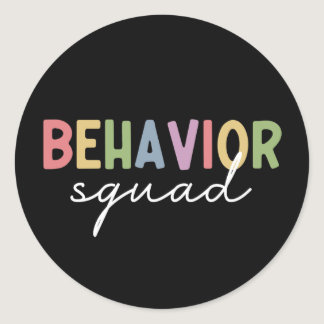 Behavior Squad | Behavior Therapist ABA Therapist Classic Round Sticker