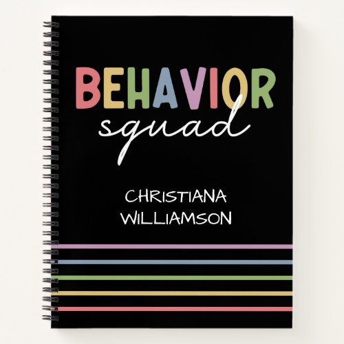 Behavior Squad  Behavior Therapist ABA Therapist Notebook
