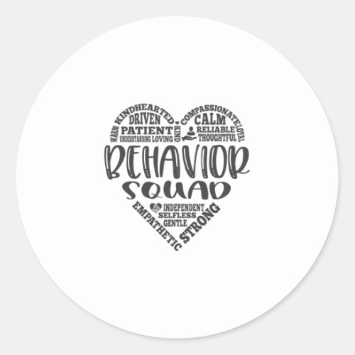 Behavior squad behavioral analyst bcba classic round sticker