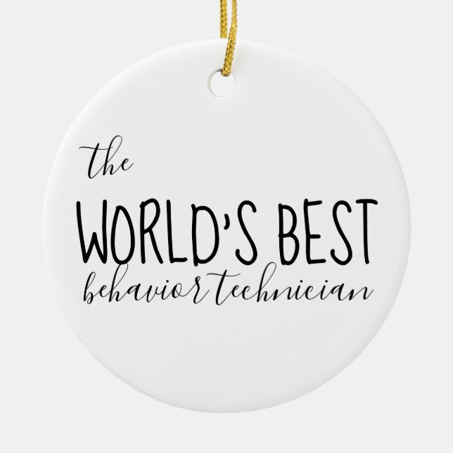 Behavior Tech, ABA, Behavior Therapist, ABA Ceramic Ornament (Front)