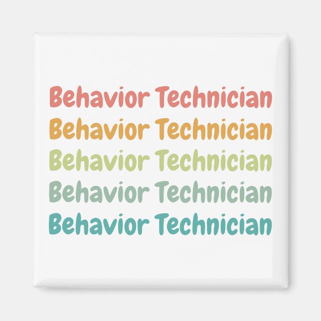 Behavior Technician RBT Behavior Tech Retro Magnet (Front)