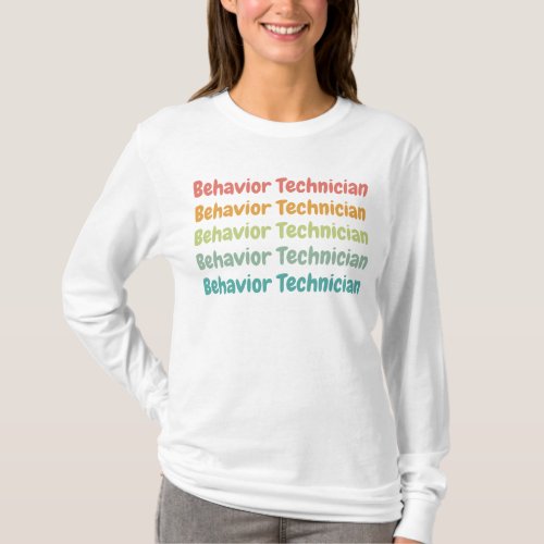 Behavior Technician RBT Behavior Tech Retro T_Shirt