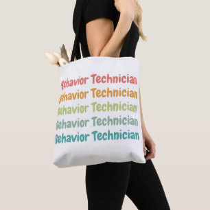 Behavior Technician RBT Behavior Tech Retro Tote Bag