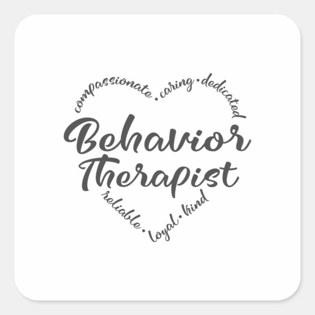Behavior therapist, ABA therapist Square Sticker (Front)
