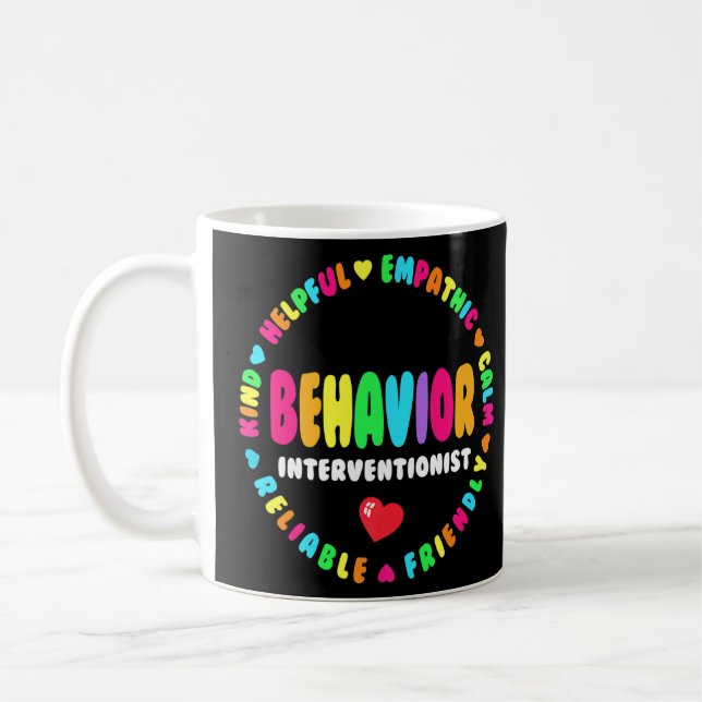 Behavioral Analyst Behavior Interventionist Squad  Coffee Mug (Left)