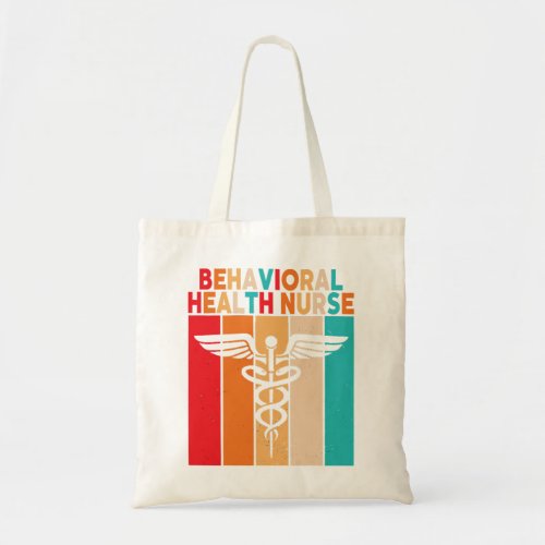 Behavioral Health Nurse Retro VintageValentine fo Tote Bag