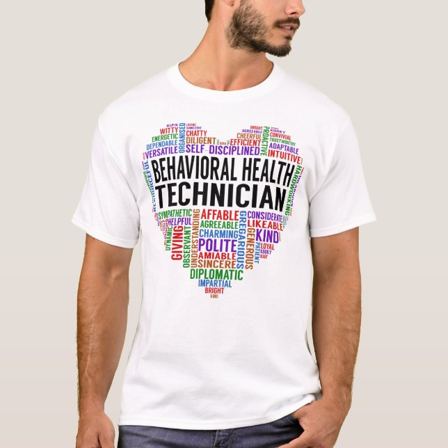 Behavioral Health Technician Heart T-Shirt (Front)