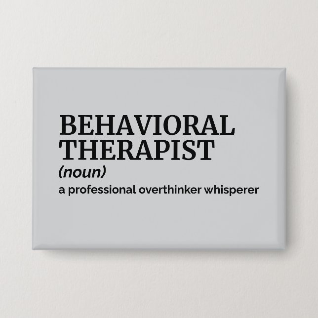 Behavioral Therapist Appreciation - Definition Button (Front)