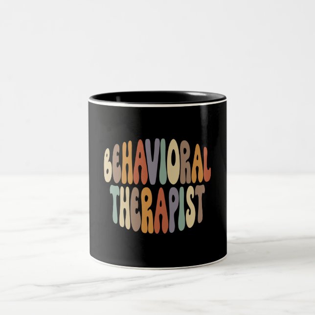 Behavioral Therapist Proud Career Profession Two-Tone Coffee Mug (Center)