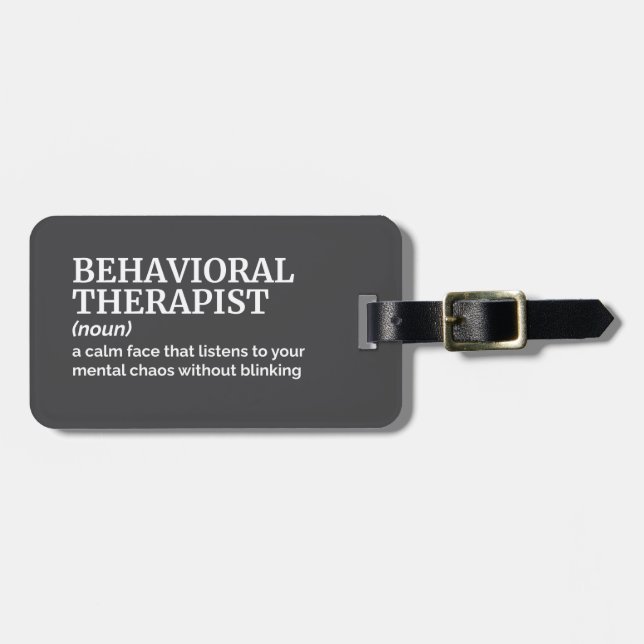 Behavioral Therapist Psychology Definition Tag (Front Horizontal)