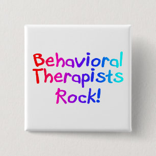 Behavioral Therapists Rock Pinback Button