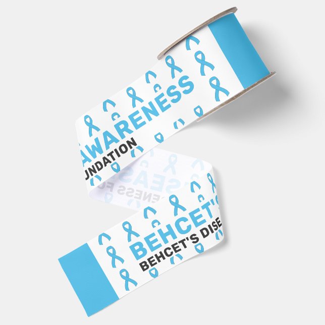 Behcet's Disease Awareness Pattern Ribbon (Front+Back)
