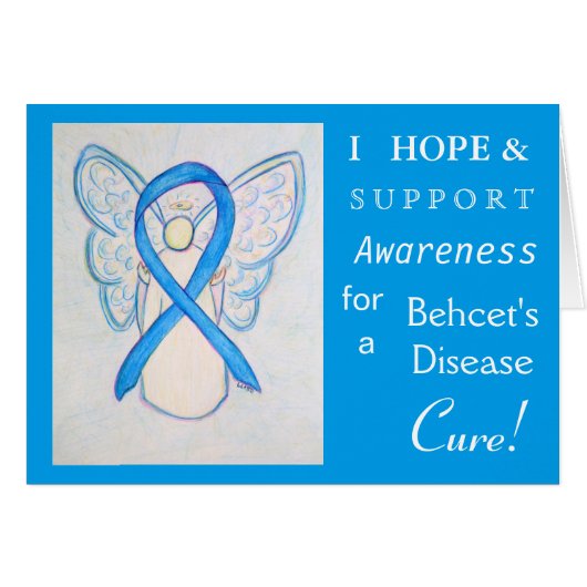 Behcet's Disease Awareness Ribbon Greeting Card (Front Horizontal)