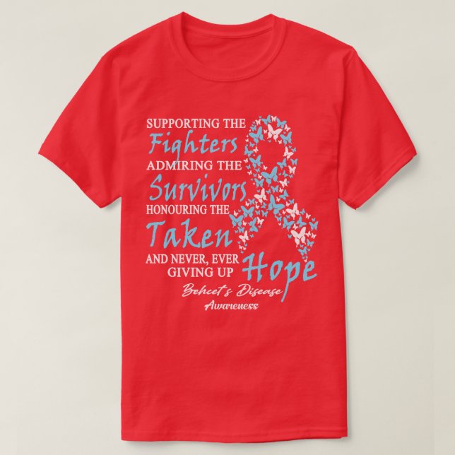 Behcets Disease Awareness Supporting The Fighters  T-Shirt (Design Front)