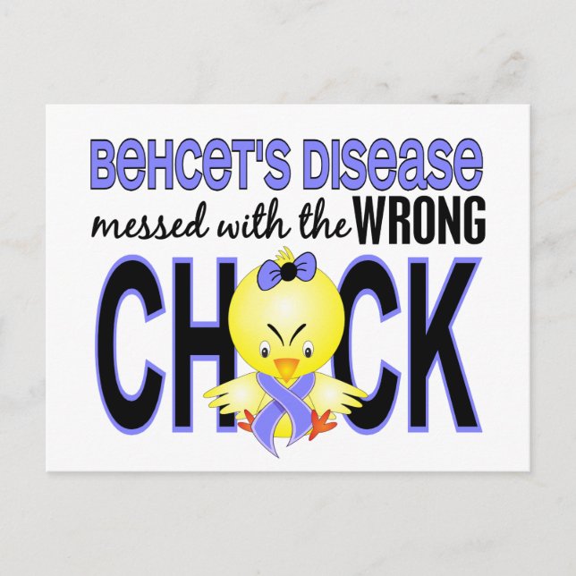 Behcet's Disease Messed With Wrong Chick Postcard (Front)