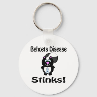 Behcets Disease Stinks Skunk Awareness Design Keychain