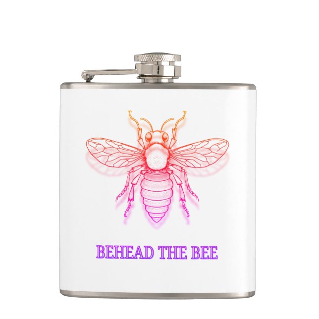 Behead The Bee Flask (Front)