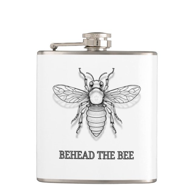 Behead The Bee Flask (Front)