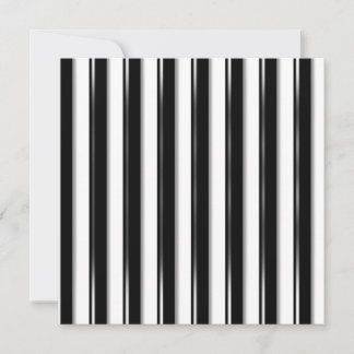 Behind Bars - Black Stripe(Add photo or 2nd Color) Invitation