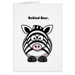 Behind Bars Zebra – Funny Cartoon Animal Pun Cards