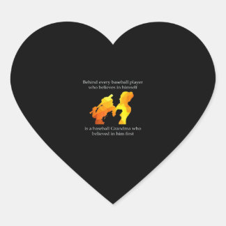 Behind Every Baseball Player Who Believes Himself Heart Sticker