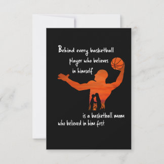 Behind Every Basketball Player Mom Who Believed Thank You Card