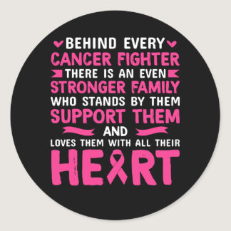 Behind every cancer fighter there is stronger classic round sticker