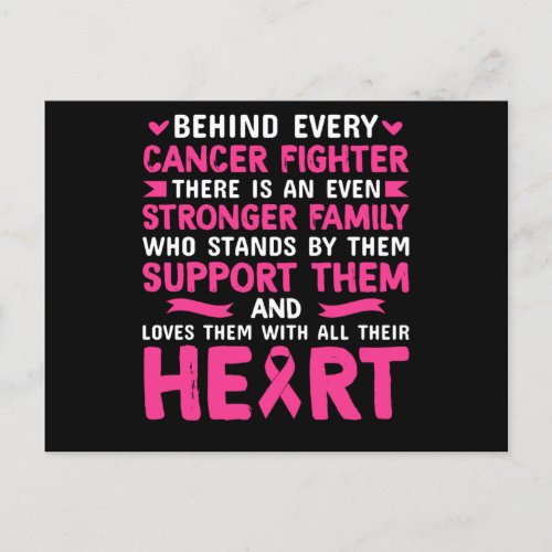 Behind every cancer fighter there is stronger postcard