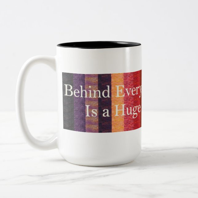 Behind every good quilter Two-Tone coffee mug (Left)