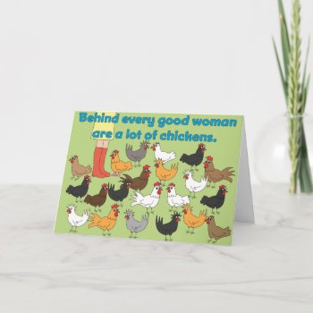 Behind Every Good Woman Card by ChickinBoots at Zazzle