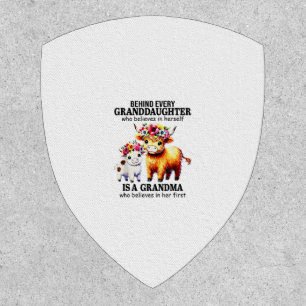 Behind Every Granddaughter Who Believes In Herself Patch