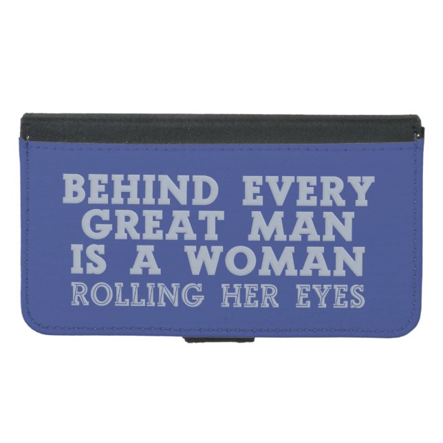 Behind Every Man custom color phone wallets (Front (Horizontal))