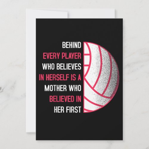 Behind Every Player Is A Mor Volleyball Mom Gift Holiday Card