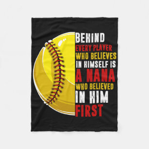 Behind Every Player Is Nana Who Believed In Him So Fleece Blanket